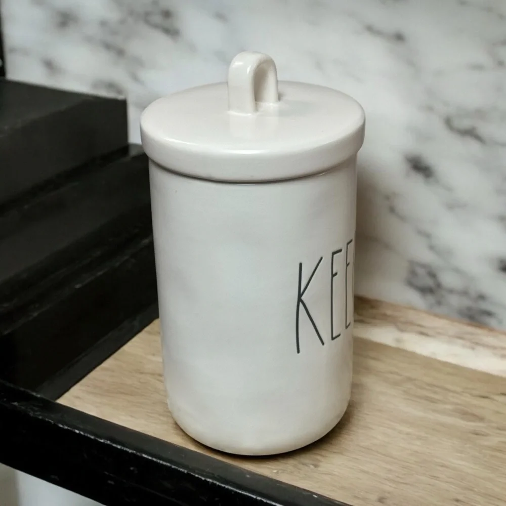 Rae Dunn Tall KEEP Storage Canister Lid That Seals Mint Condition Collectible